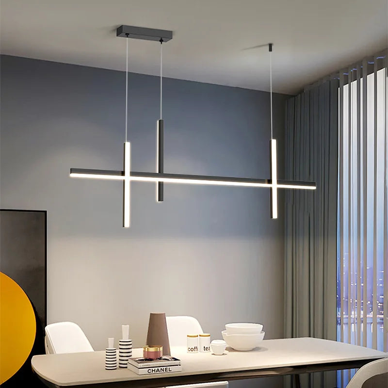 Afralia™ Modern Minimalism LED Chandeliers for Living Dining Room Kitchen Tables Home Decor