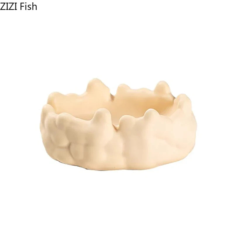 "Afralia™ Ceramic Bubble Clouds Ashtray for Home & Office Smoking Accessories"