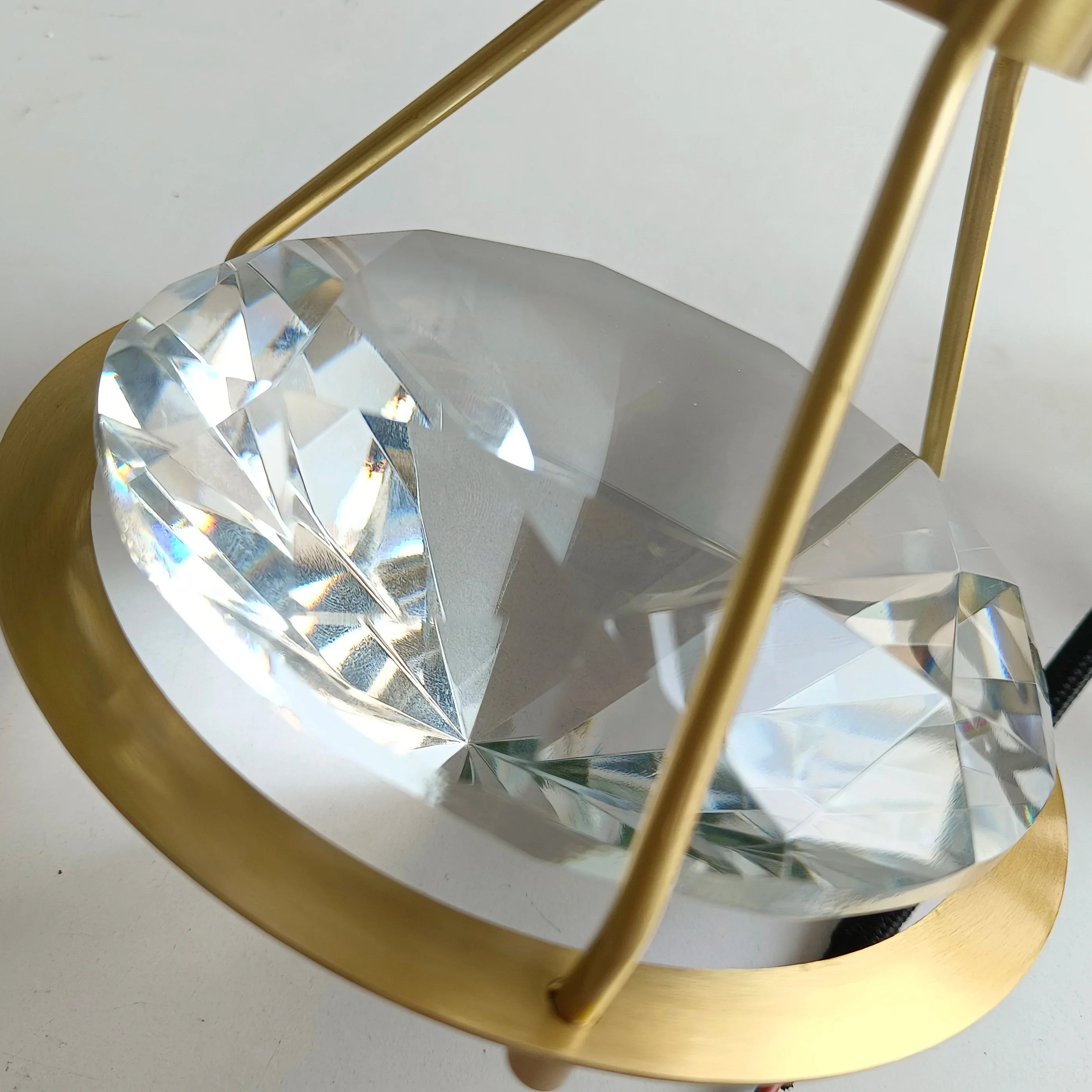 Afralia™ Diamond Crystal Pendant Lights for Luxe Decor in Restaurant, Bedroom, or Salon