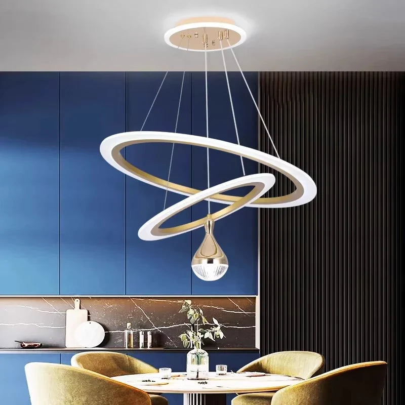 Afralia™ Modern LED Pendant Chandeliers for Home Decor and Indoor Lighting