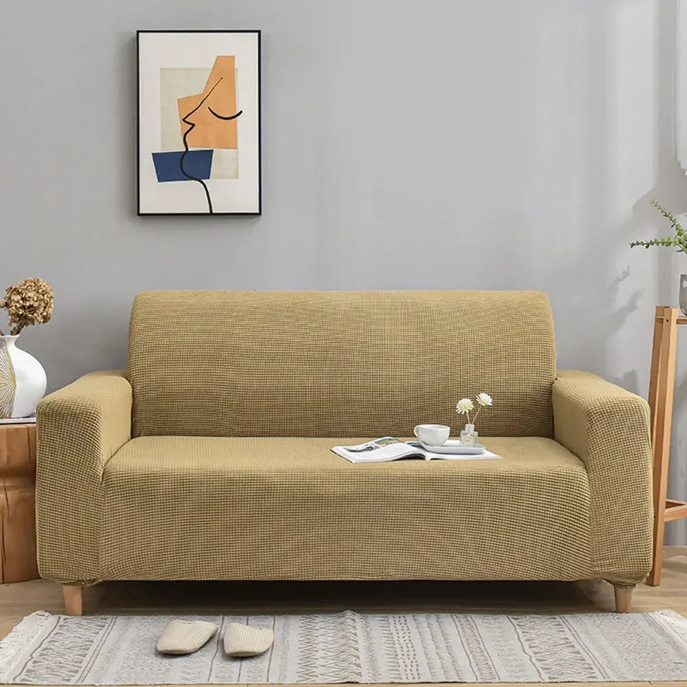 Afralia™ 3D Quilted Thicken Sofa Cover Stretch Spandex Polyester Couch Slipcover