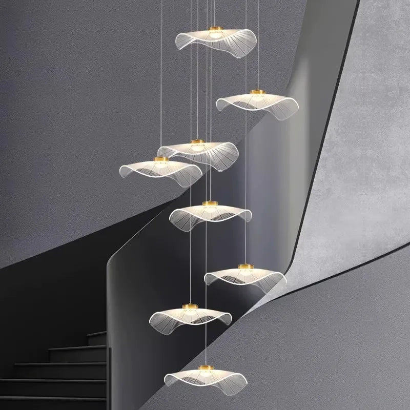 Afralia™ Modern Hanging Chandelier LED Pendant Light for Indoor Dining and Living Room