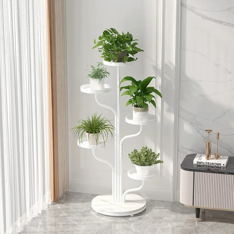 Afralia™ Nordic Flower Stand Indoor Light Luxury Plantenrek Home Furniture