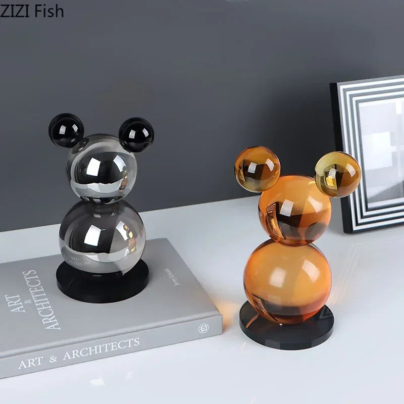 Afralia™ Spherical Crystal Ball Ornaments for Desk Decoration and Abstract Artwork