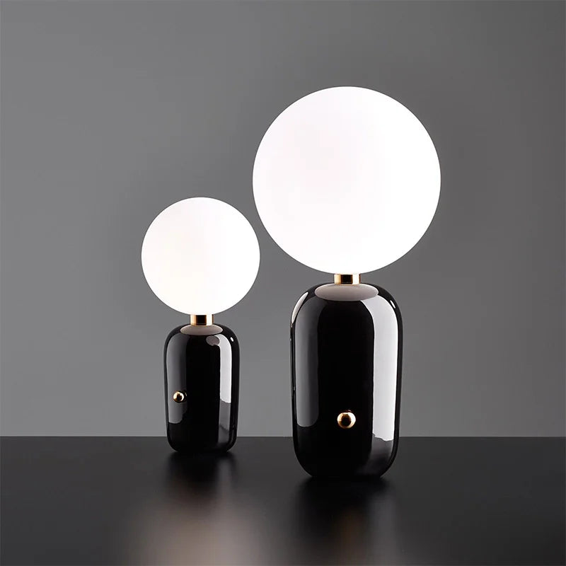 Afralia™ Glass Ball LED Desk Lamp: Modern Nordic Lighting for Bedroom, Living Room & More.