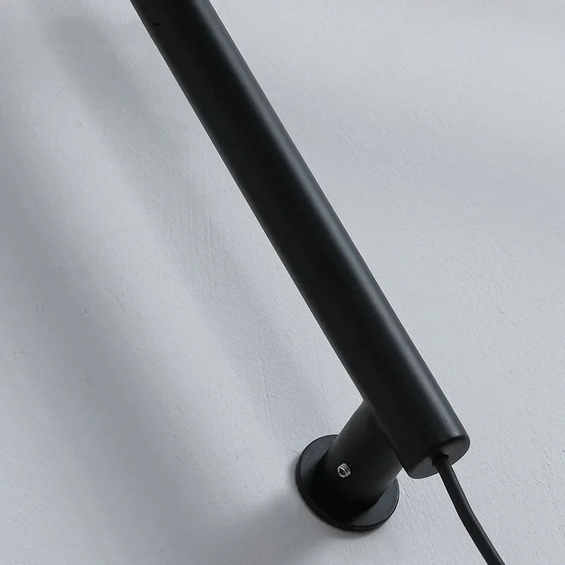 Afralia™ Modern Adjustable Wall Lamp Black LED Indoor Lighting Living Room Bedroom