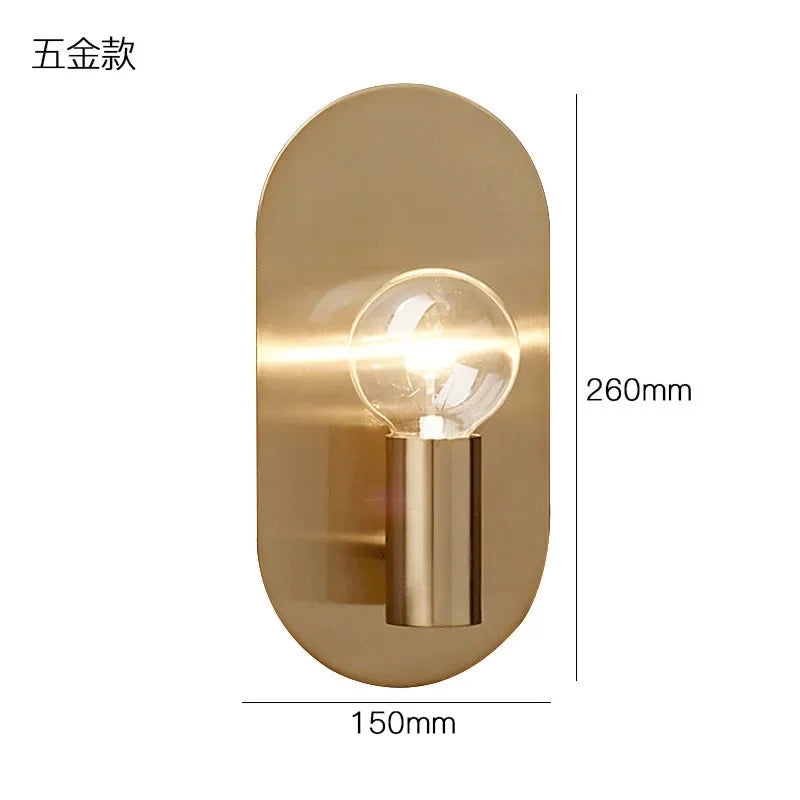 Afralia™ Gold Bedroom Wall Lamp Sconce Fixtures Indoor Decor Lighting for House Stair