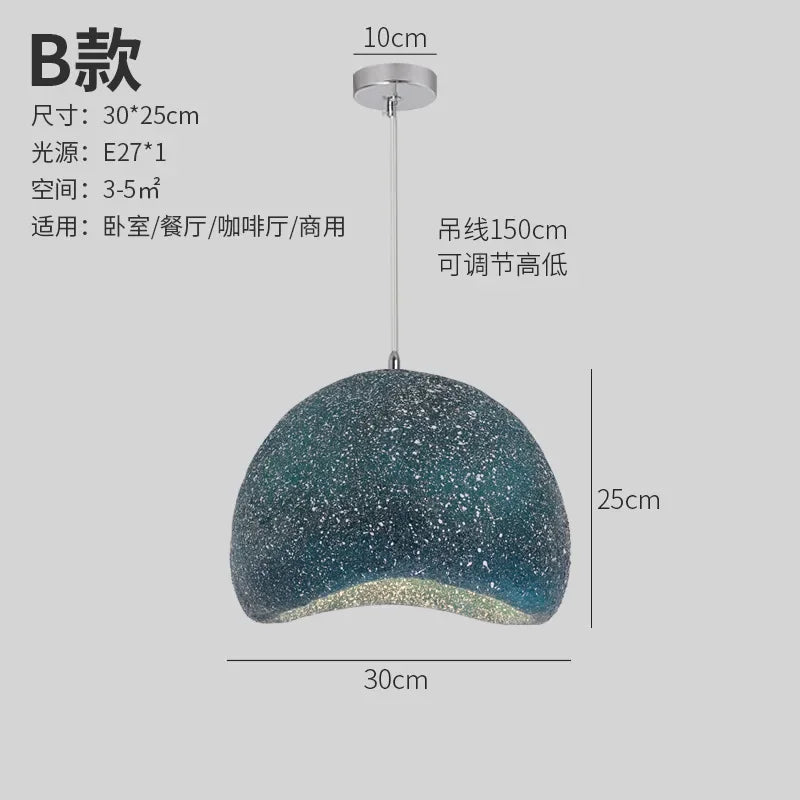 Afralia™ Minimalist Resin Pendant Light: Modern Nordic Chandelier for Restaurant and Bar Counter