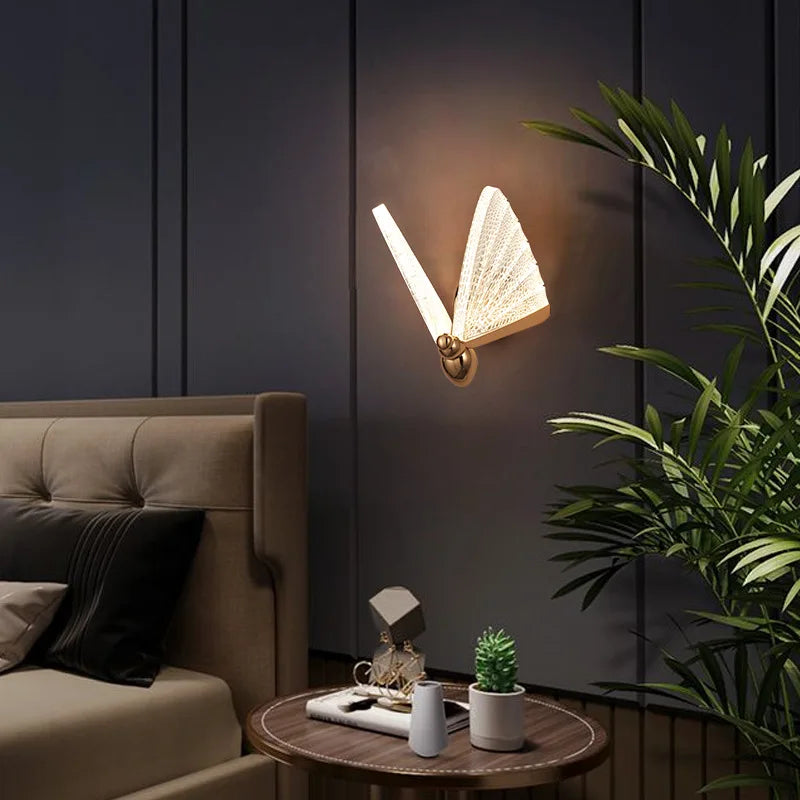 Afralia™ LED Butterfly Wall Lights for Bedroom Living Room Decor, Indoor Sconce Lamp