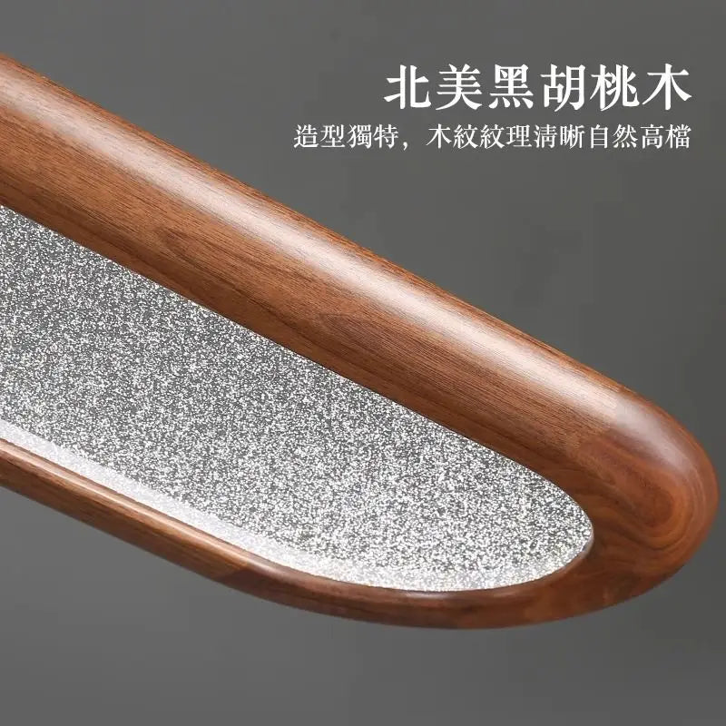 Afralia™ Walnut Long Strip LED Chandelier | Modern Chinese Style for Home, Restaurant, Office