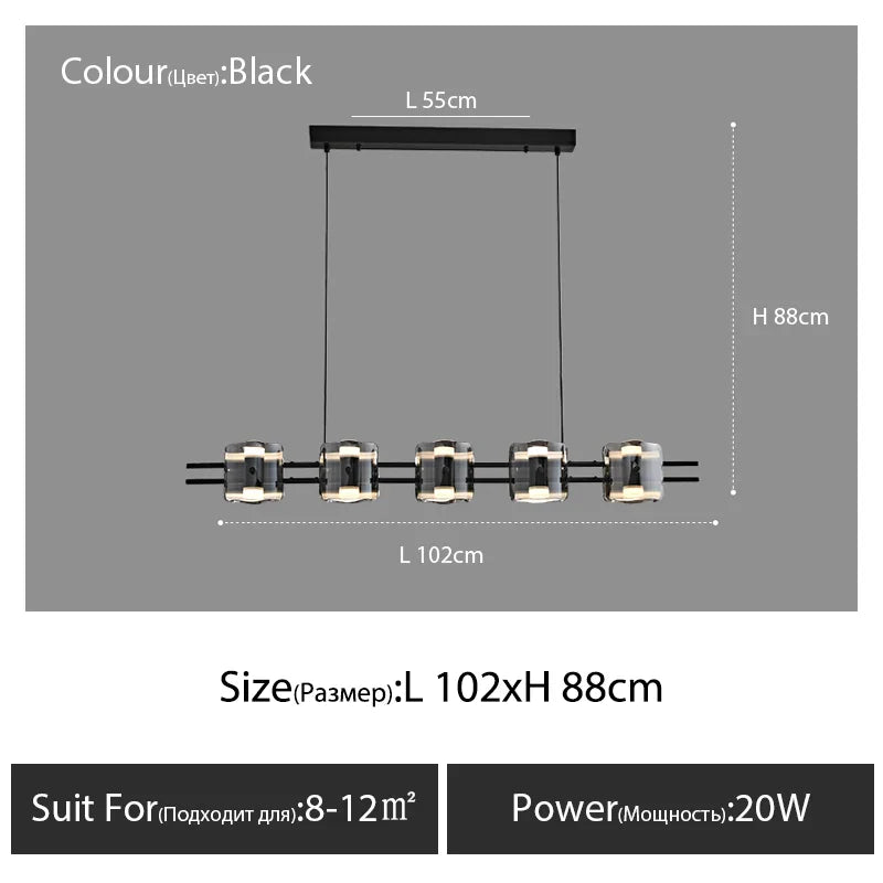 Afralia™ Modern Nordic Glass Round Chandelier with Full Copper Finish