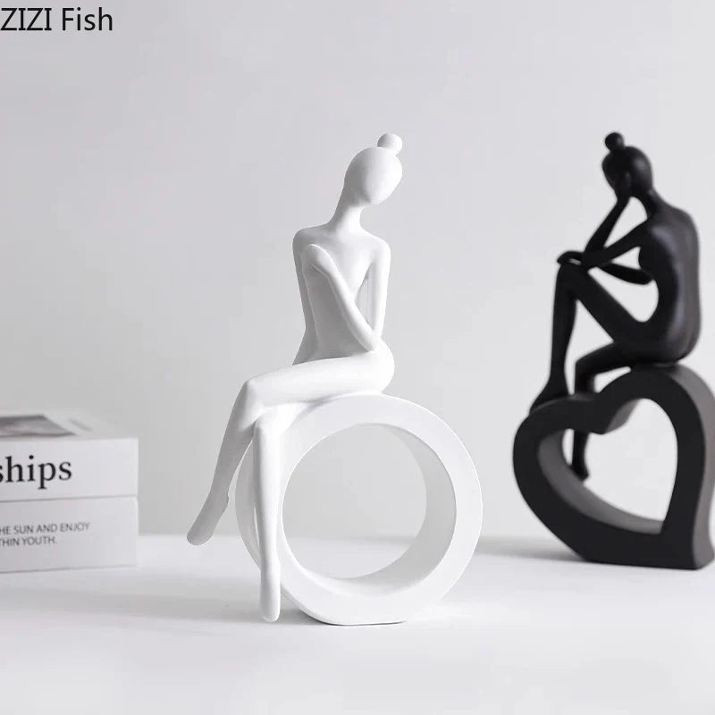 Abstract Figures Sculpture Modern Minimalism Decor Room Crafts Afralia™ Aesthetics
