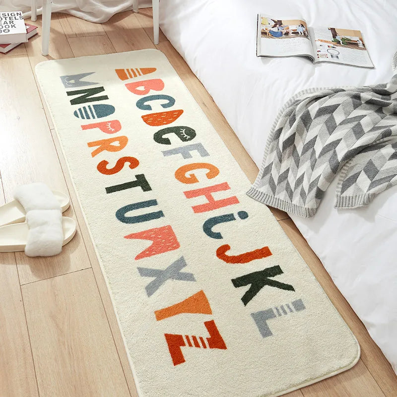 Afralia™ Cozy Faux Lamb Wool Bedside Rug for Bedroom Decor Anti-Slip Soft Living Room Carpet