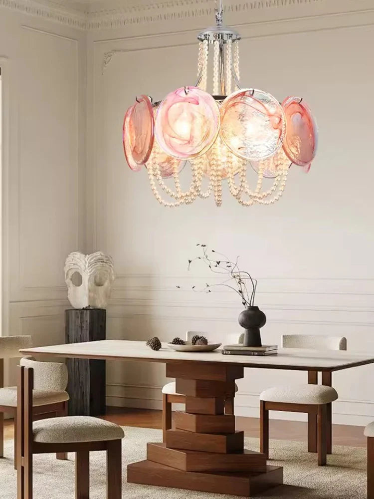 Afralia™ Pearl Chandelier: Modern Flower Shape Ceiling Light for Luxury Living & Dining Room Décor
