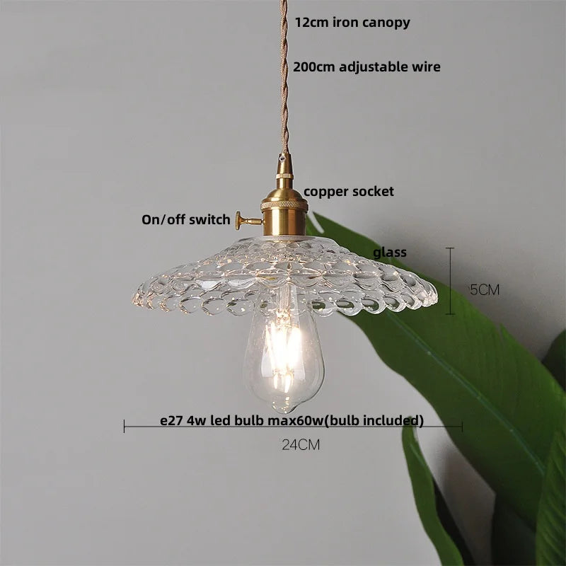 Afralia™ Modern Glass Flower Pendant Light for Living and Dining Room