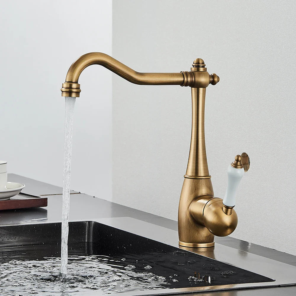 Afralia™ Brass Basin Waterfall Faucet Mixer Tap for Kitchen & Bathroom, Hot&Cold Mixer