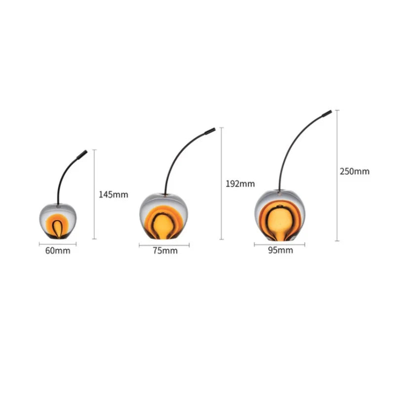 Afralia™ Crystal Cherry Sculpture - Clear Cherry Decorative Figurine