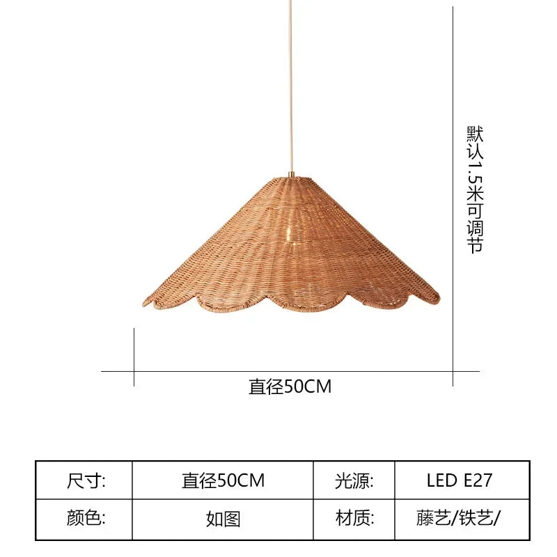 Afralia™ Handmade Rattan Pendant Lamps - Chinese Style Lighting for Home, Restaurant & Coffee Shop