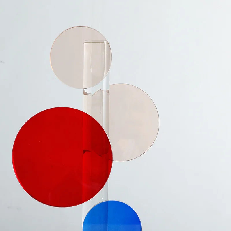 Afralia Geometric Crystal Circle Sculpture Ornaments Home Decor Figurines