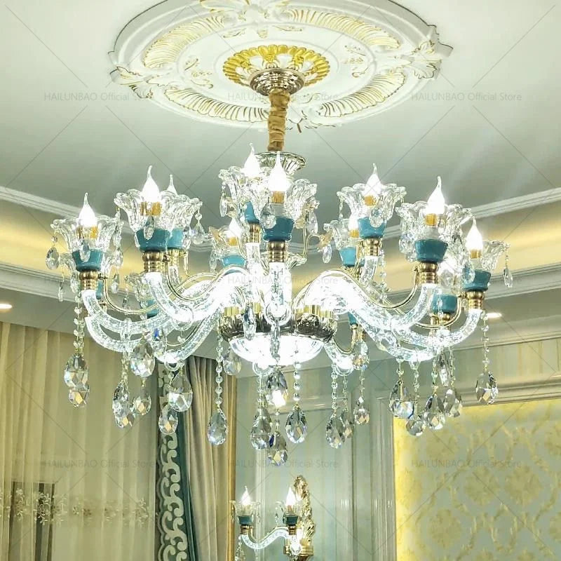 Afralia™ Modern French Crystal Chandelier for Elegant Living Room Lighting