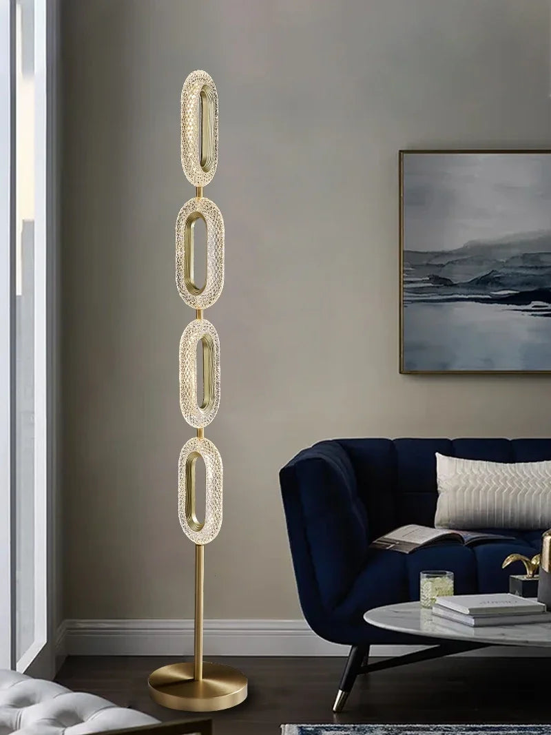 Afralia™ Luxury LED Floor Lamp for Modern Living Room Decor