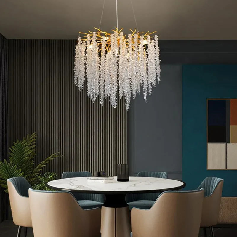 Afralia™ Crystal Chandeliers: Luxury LED Ceiling Pendant Lamps for Home Villa Living Room.