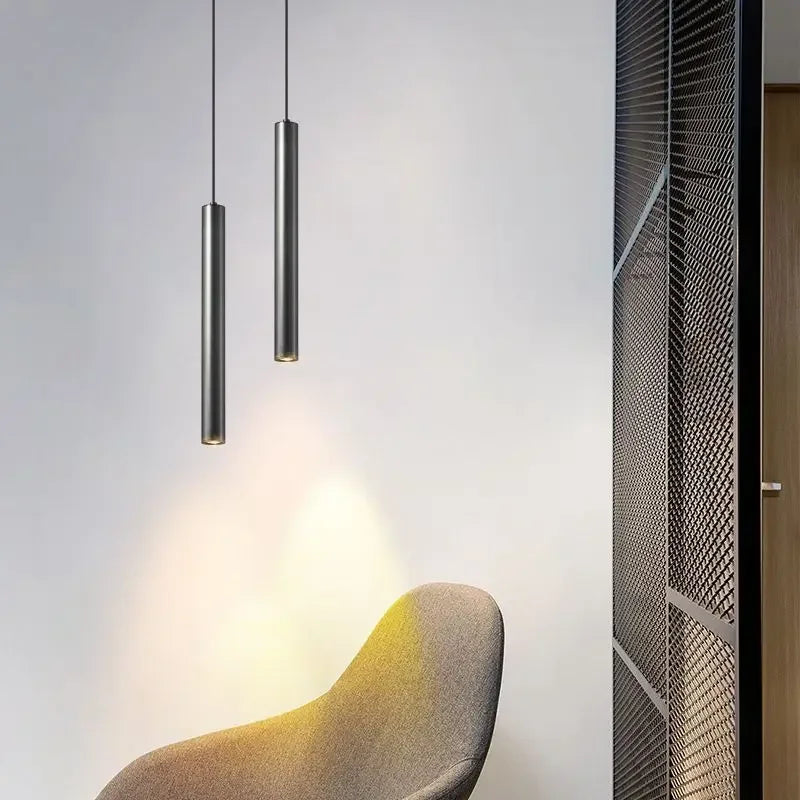 Afralia™ Modern Tube Pendant Light Fixture for Indoor Home Decoration & Lighting