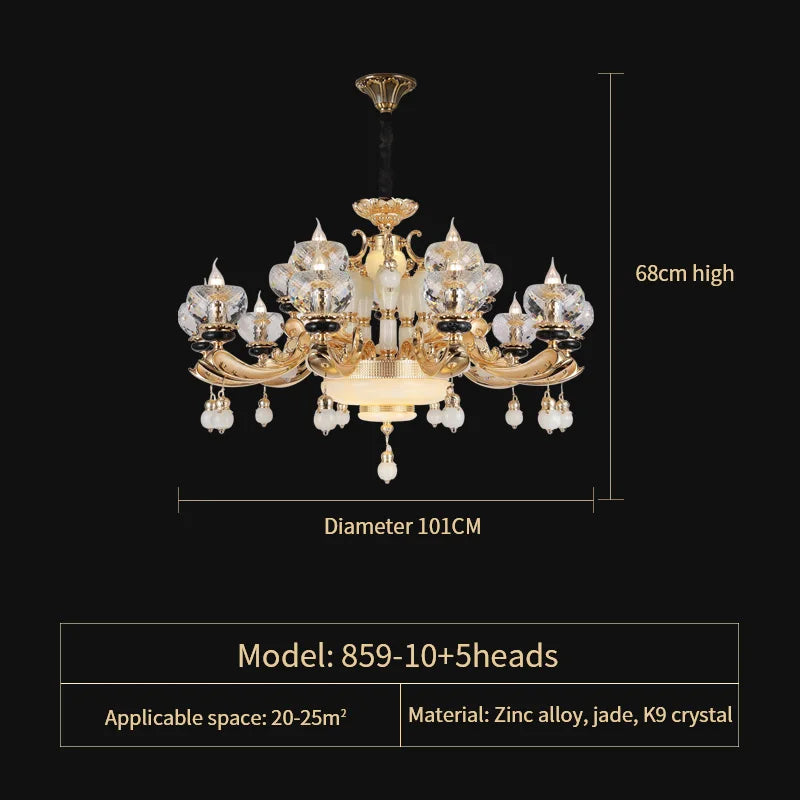Afralia™ Luxe Crystal Chandelier for Bedroom, Living Room, and Dining Room
