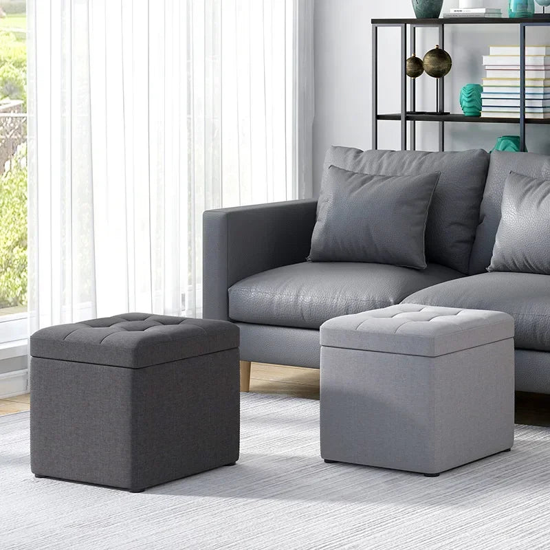 Afralia™ Small Storage Stool Ottoman Step Bench for Home, Sofa, Vanity - Portable & Stylish