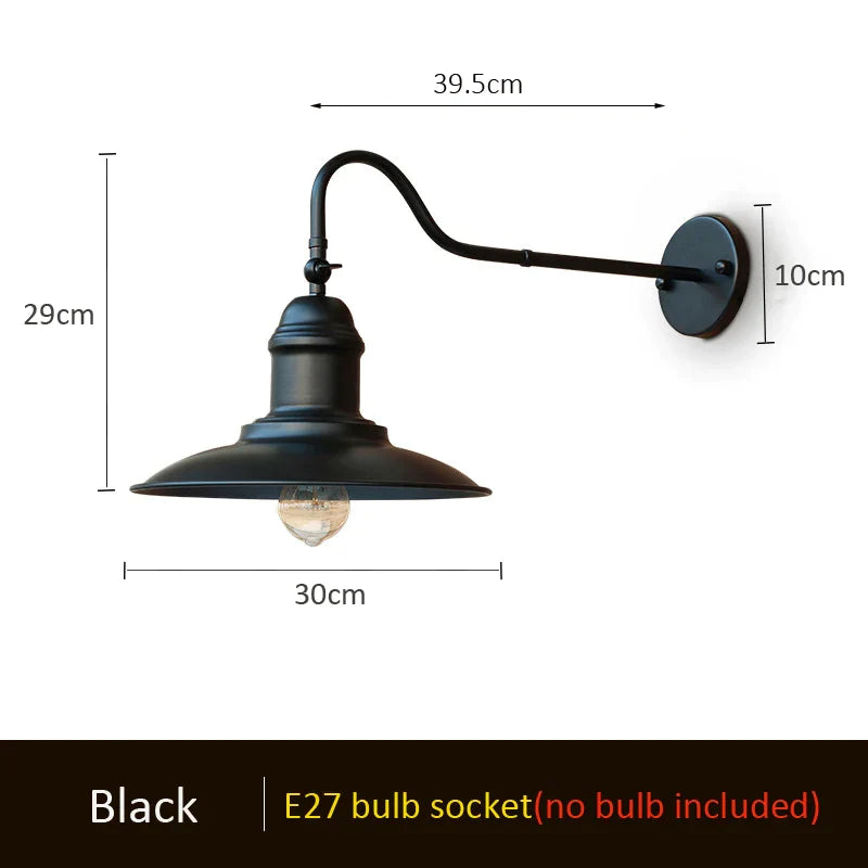 Afralia™ Industrial Outdoor Wall Lamp for Porch Garden Light Stair Bedroom Lighting