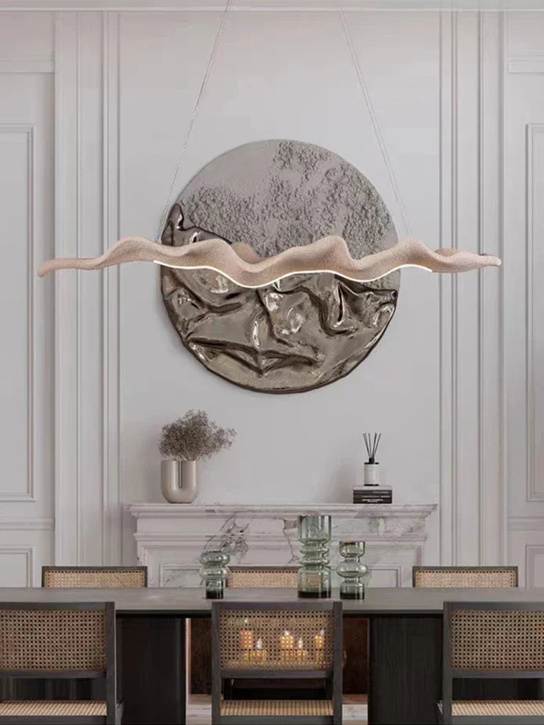 Afralia™ Leaf Pendant Lights: Dimmable RC Hanging Lamp for Indoor Decor Lighting