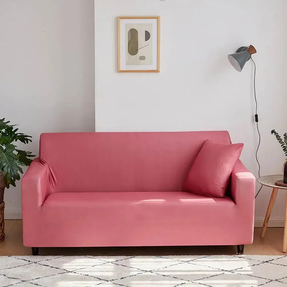 Afralia™ Solid Sofa Cover Slipcover Stretch for Chair, Loveseat, L-shaped Sectional