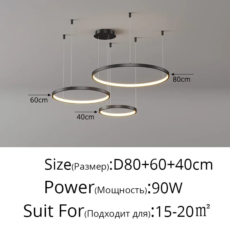 Afralia™ Modern Acrylic LED Pendant Light for Restaurants and Living Rooms