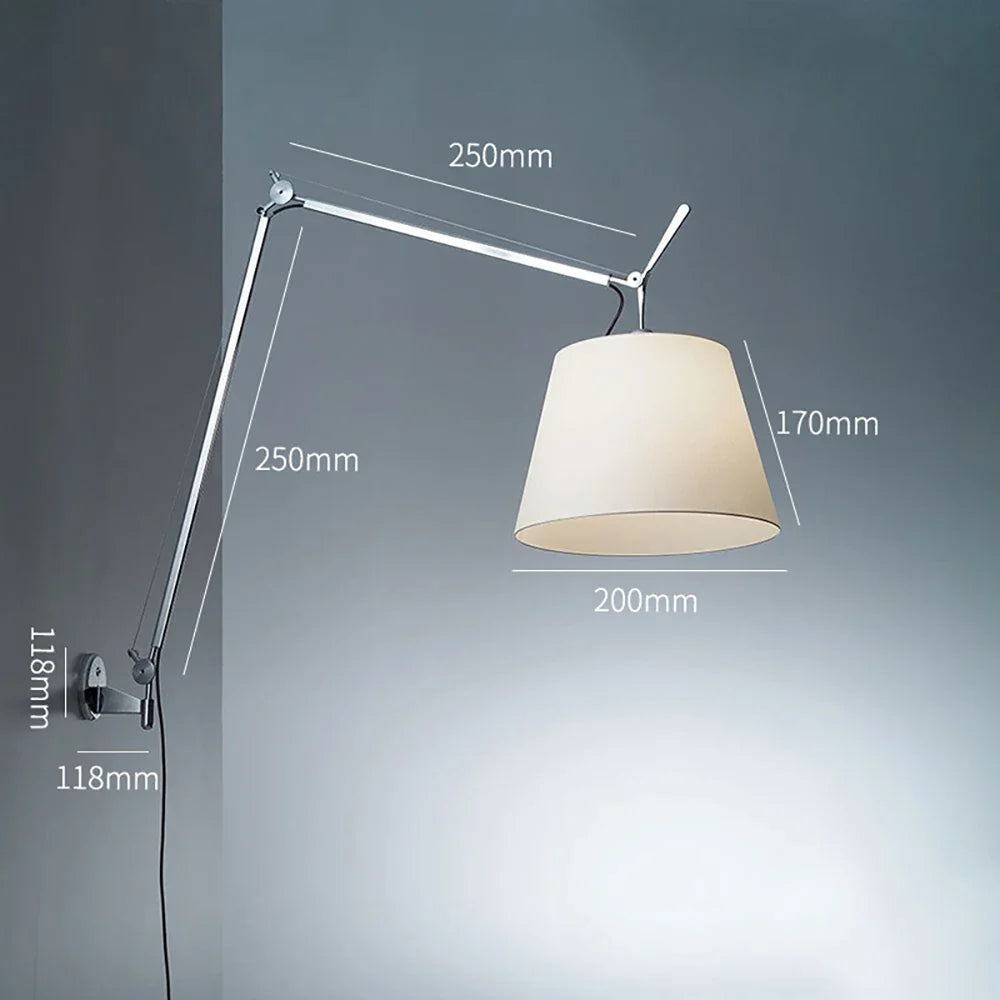 Afralia™ Adjustable Industrial Wall Light for Bedside, Study, Office, Living Room