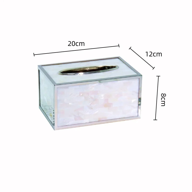 Afralia™ Plaid Fritillary Tissue Box Holder, Luxury Desktop Storage Container for Home Decor