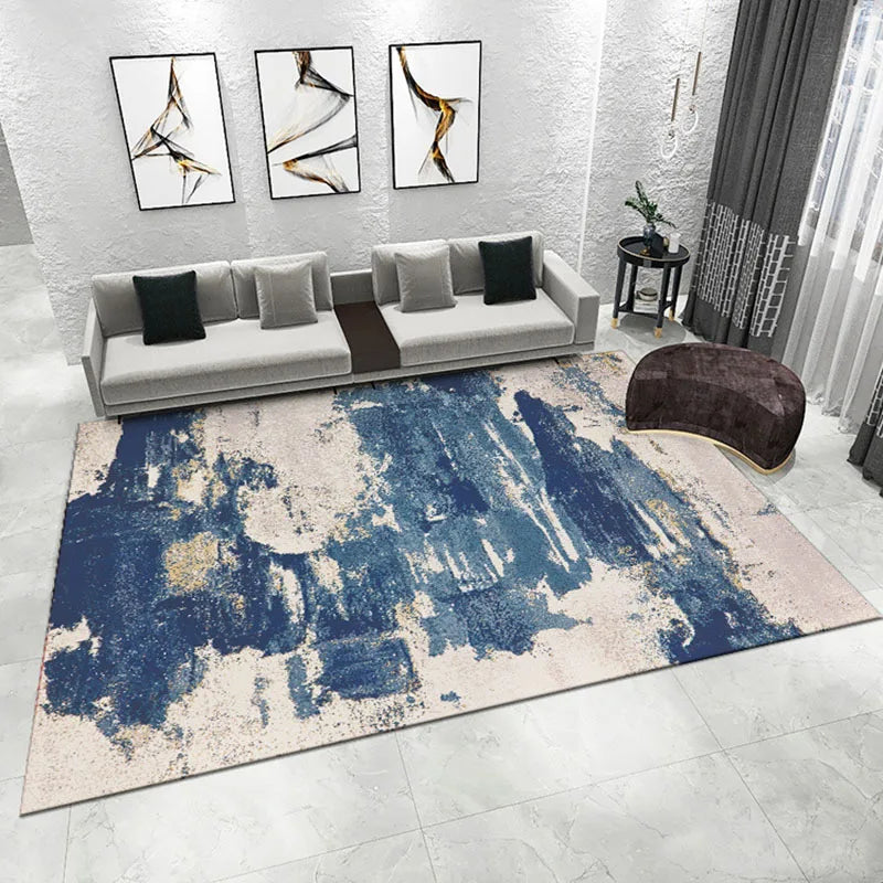 Afralia™ Nordic Faux Cashmere Carpet: Foldable, Waterproof, Abstract Floor Mat for Living Room