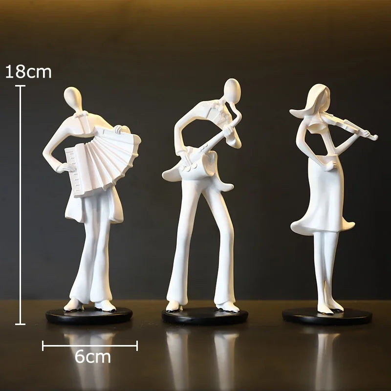 Afralia™ Accordion Musician Resin Sculpture for Aesthetic Room Decor