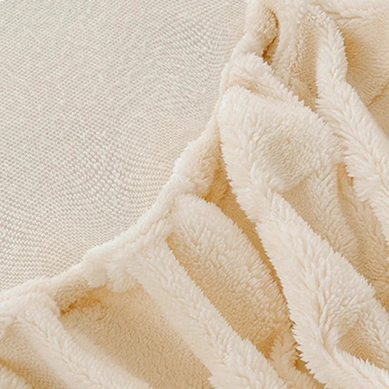 Afralia™ Milk Velvet Fitted Sheet: Soft Fleece Bed Cover for Cozy Winter Nights