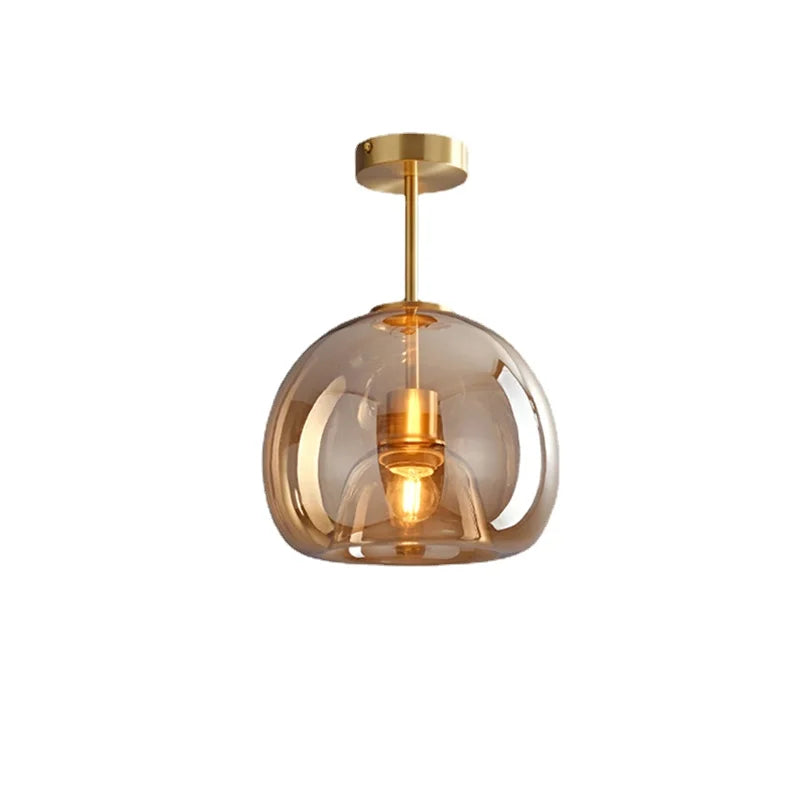 Afralia™ Glass Ball LED Ceiling Light: Modern Nordic Living Room Bedroom Kitchen Interior Decor