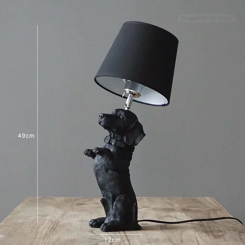 Afralia™ Nordic Puppy LED Table Lamp, Modern Decorative Bedroom Light Fixture
