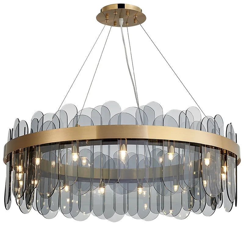 Afralia™ Glass Chandelier for Ceiling: Elegant Lighting Solution for Dining Table