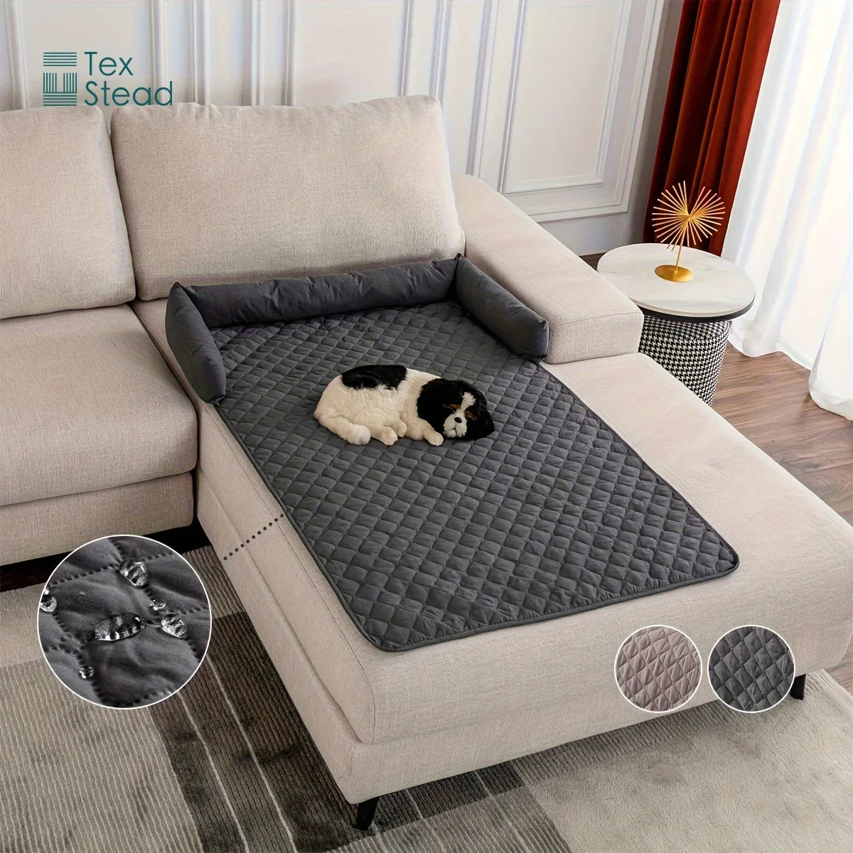 Afralia™ Waterproof Pet Sofa Bed with Removable Bolster Cushions for Dogs and Cats