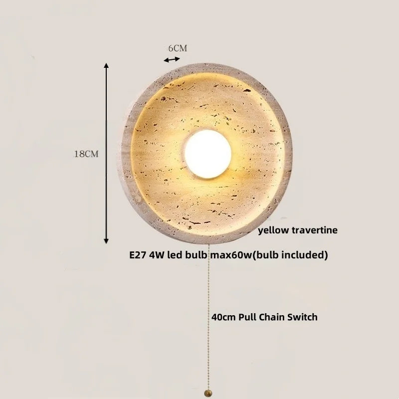 Afralia™ Yellow Cave Stone LED Wall Sconce | Modern Glass Stair Light Fixtures