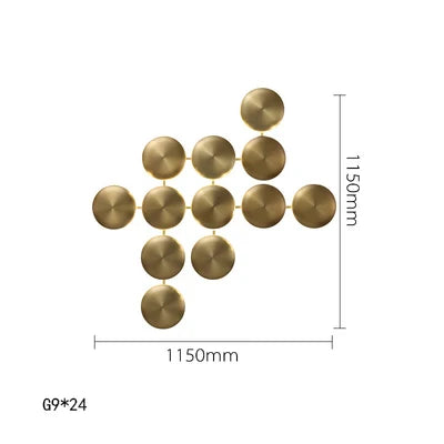 Afralia™ Gold Round LED Wall Lamps for Luxury Home Decor