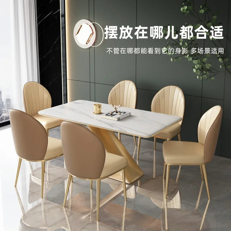Afralia™ Nordic Minimalist Dining Set: Table, Chair, Backrest Chair, Stool