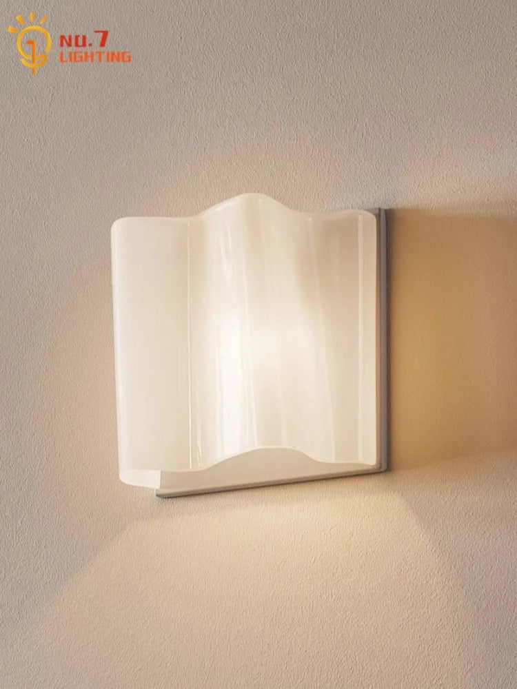 Afralia™ Medieval Cloud Glass LED Wall Lamp in Classic Retro Design.