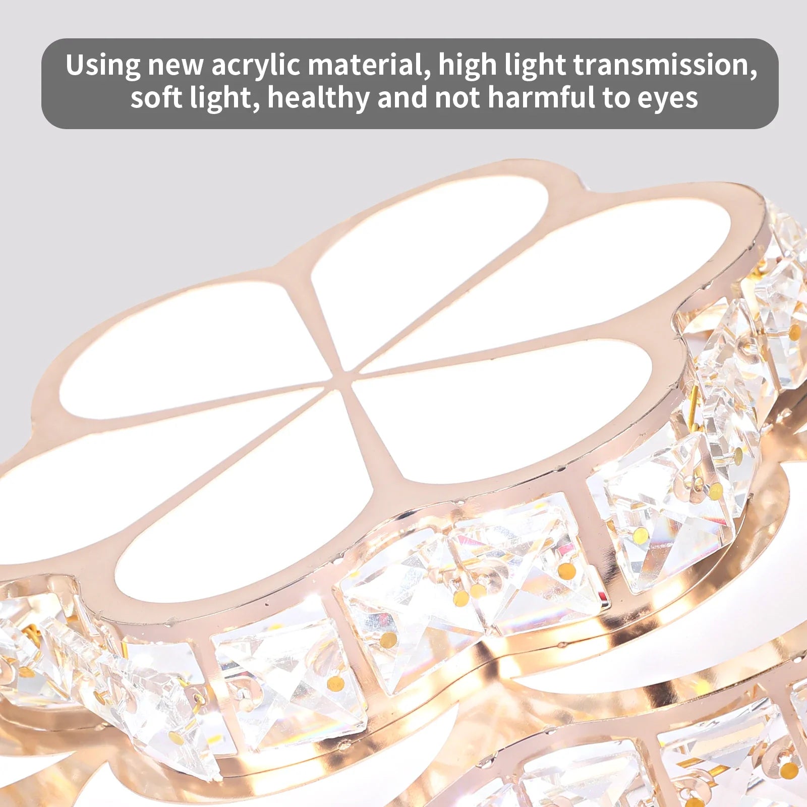 Afralia™ Crystal LED Chandelier Ceiling Lamp Modern Elegant Indoor Decor Luminaire