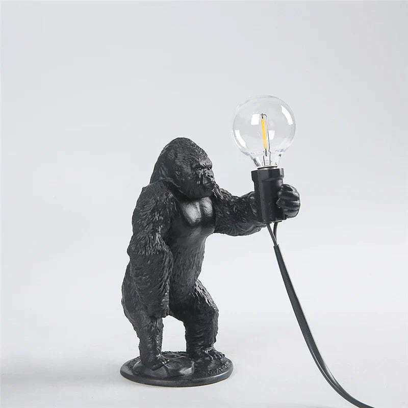 Afralia™ Nordic King Kong Resin Floor Lamp: Modern, Customizable LED Animal Light