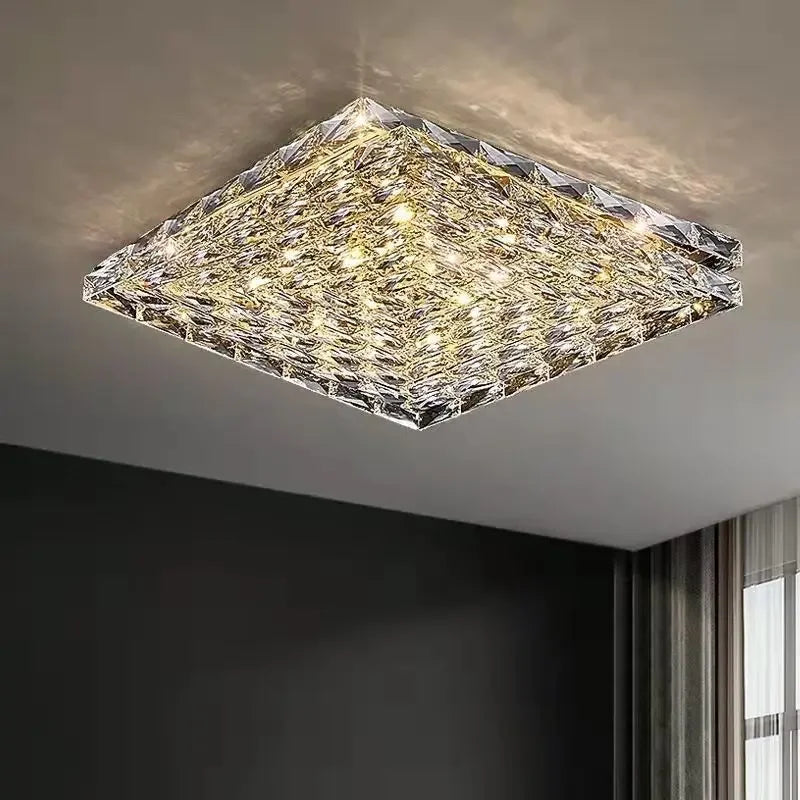 Afralia™ Crystal LED Ceiling Lights for Living Room Bedroom Dining Decor