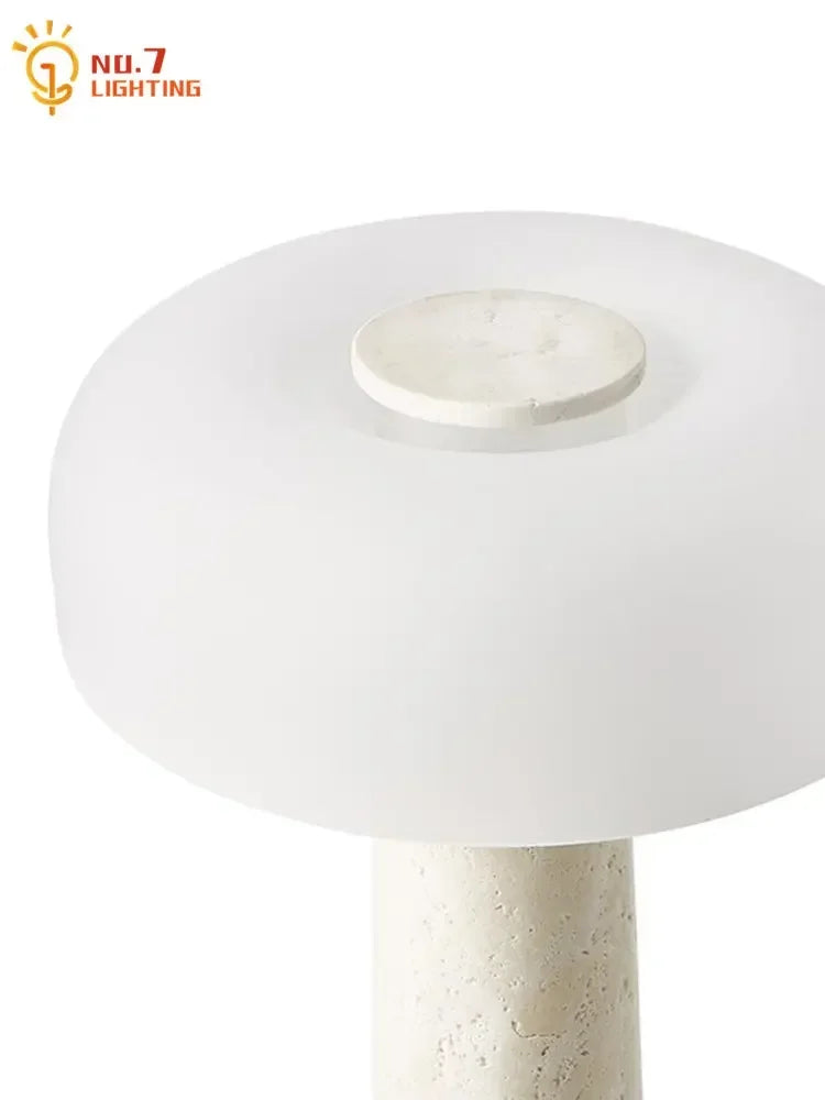 Afralia™ Mushroom LED Table Lamp: Nordic Luxury Marble Stone Desk Light for Christmas Living Room